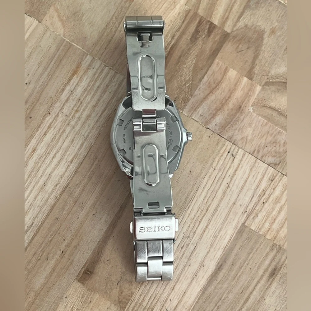 Seiko Perpetual Calendar Rare Ladies Watch White Dial Stainless Bracelet Date